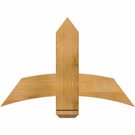 Ekena Millwork Bellingham Rough Sawn Timber Gable Bracket, Western Red Cedar, 36"W x 24"H x 4"D x 6"F, 16/12 Pitch GBW036X24X0406BEL00RWR